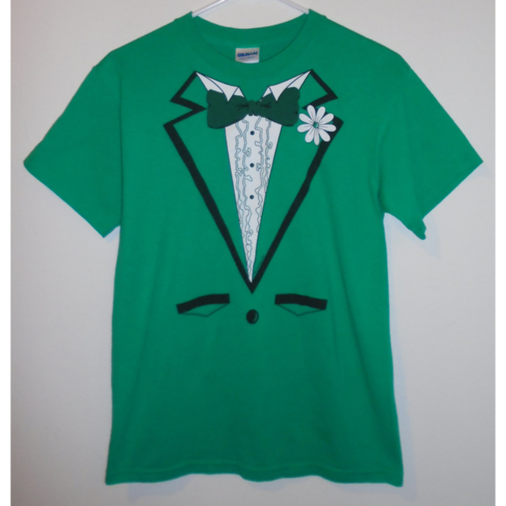 Gildan Green Tuxedo Tee Shirt St. Patricks Day